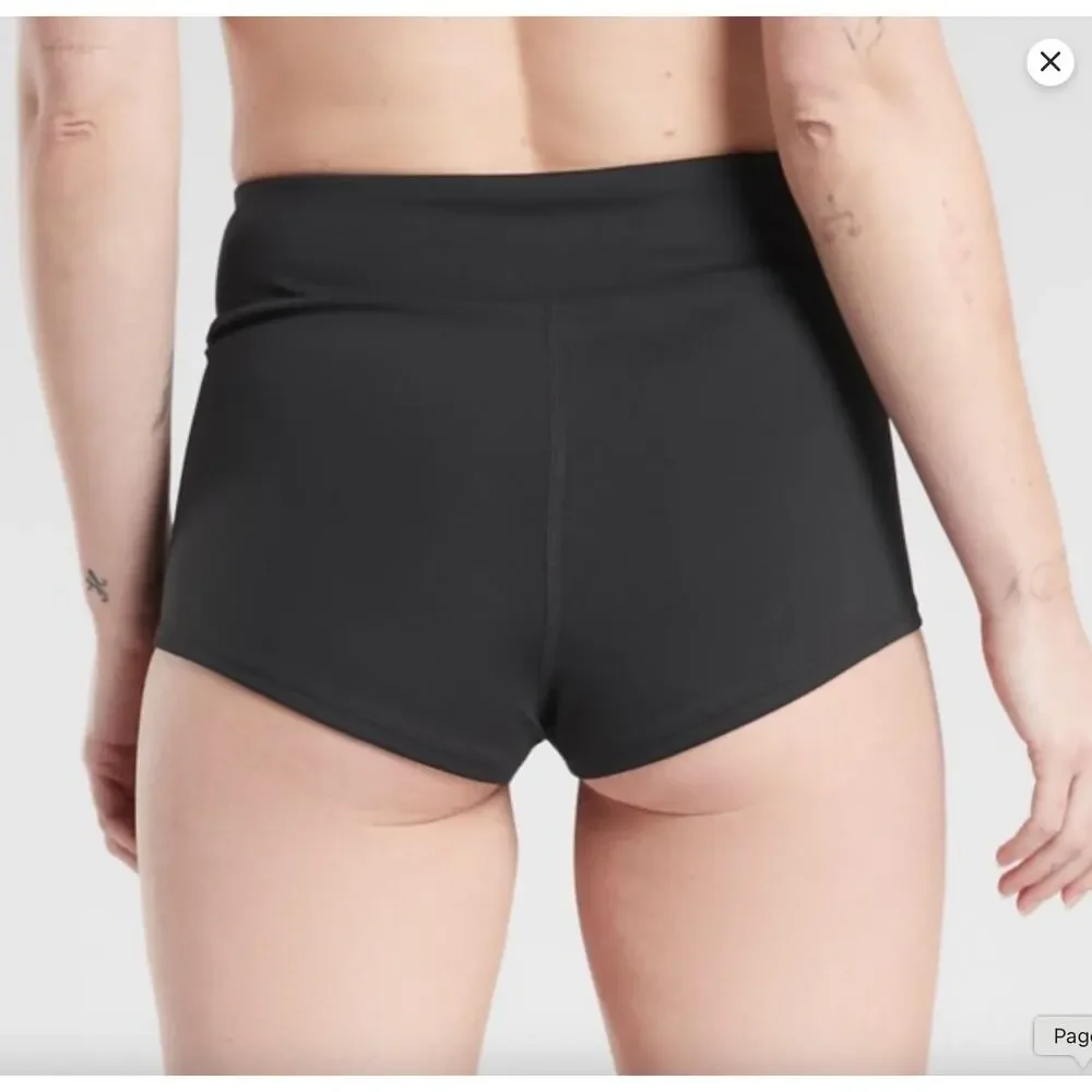 Athleta Offshore Paddle Short Womens Large Black High Rise Quick Drying